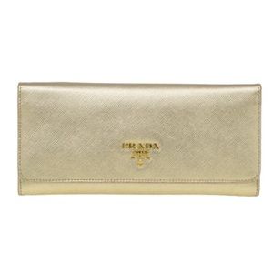 Prada Saffiano Metallic Wallet